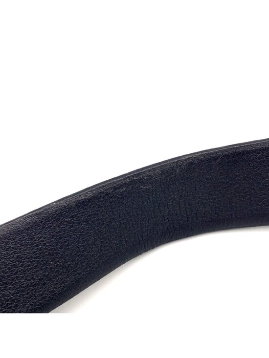 Dior Trotter Leather Canvas Navy Belt Gold